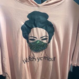 Watch yo mouf hooded crop top